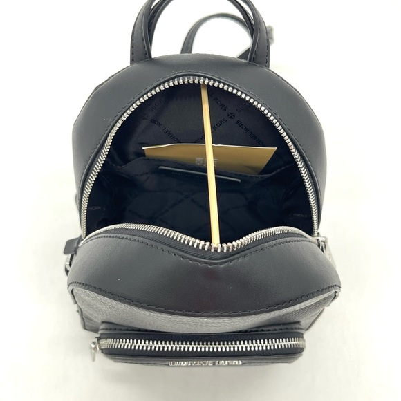 Michael Kors Jaycee Xsmall Convertible Zip Pocket Backpack Black - Picture 7 of 8